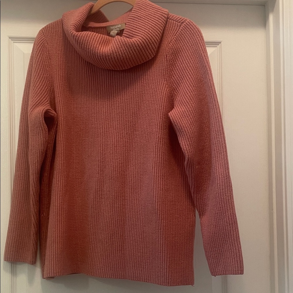 Cozy Coral Cowl‎ Neck Sweater